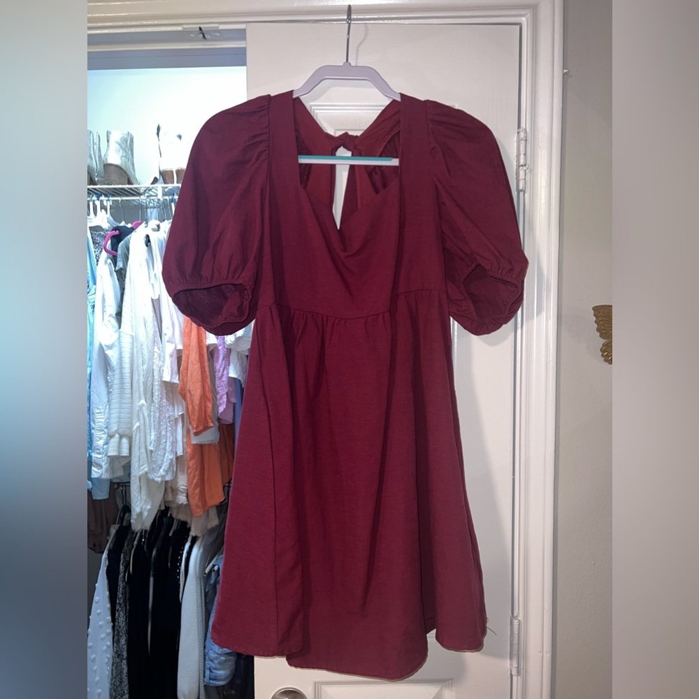 Jacquie the label new with tags Maroon dress.